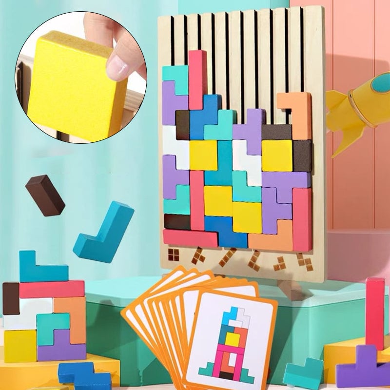 Familienfreundliches 3D Holzpuzzle für kreatives Spielen