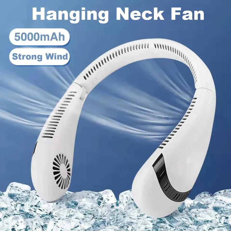 Halsventilator ohne Flügel, 360° tragbarer Kühlventilator mit 3 Stufen