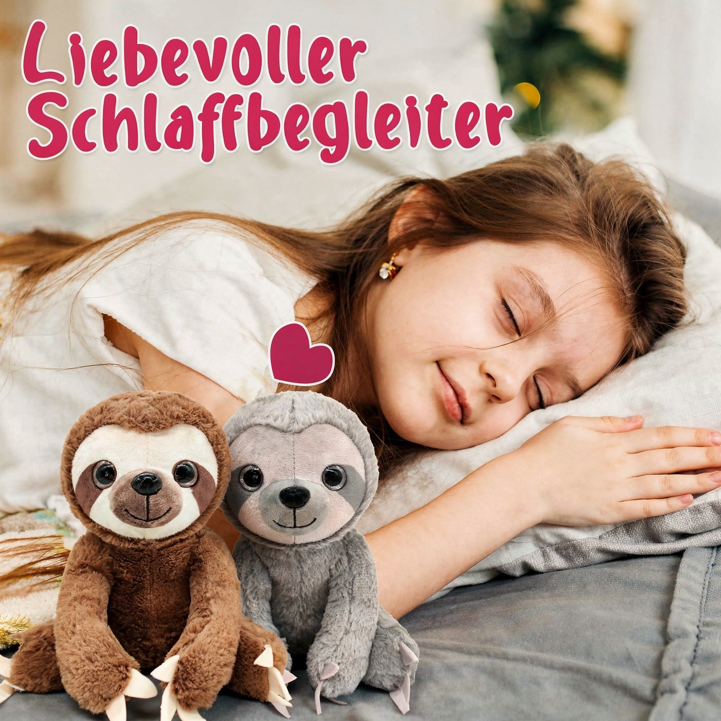 Kuscheliges Faultier Plüschtier für Kinder und Babys