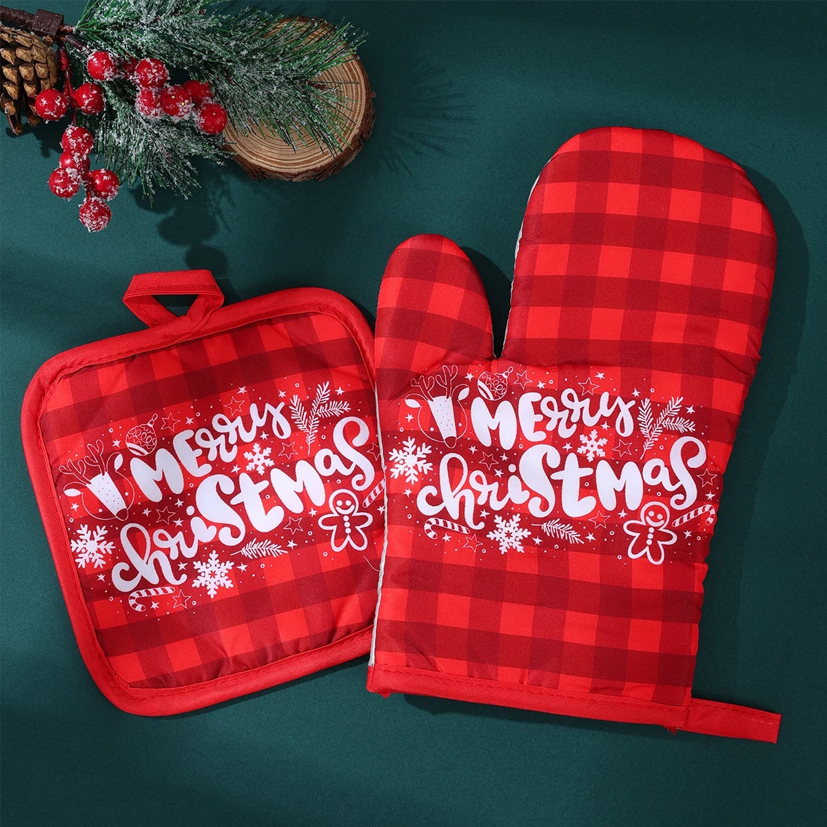 Festliche Ofenhandschuhe für die Weihnachtszeit | MaxHeat Duo
