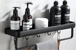 Black aluminum corner shelf without drilling - Voltyx