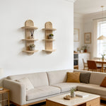 Multi-tier Wall Shelf Made of Natural Wood – Stylish and Practical