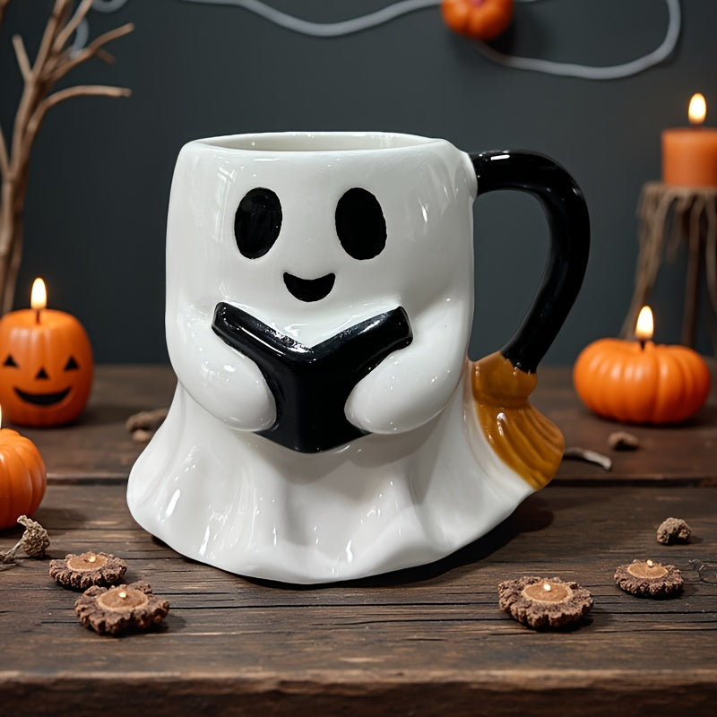 Ghostly Charms | Halloween Mug with Cheerful Ghost