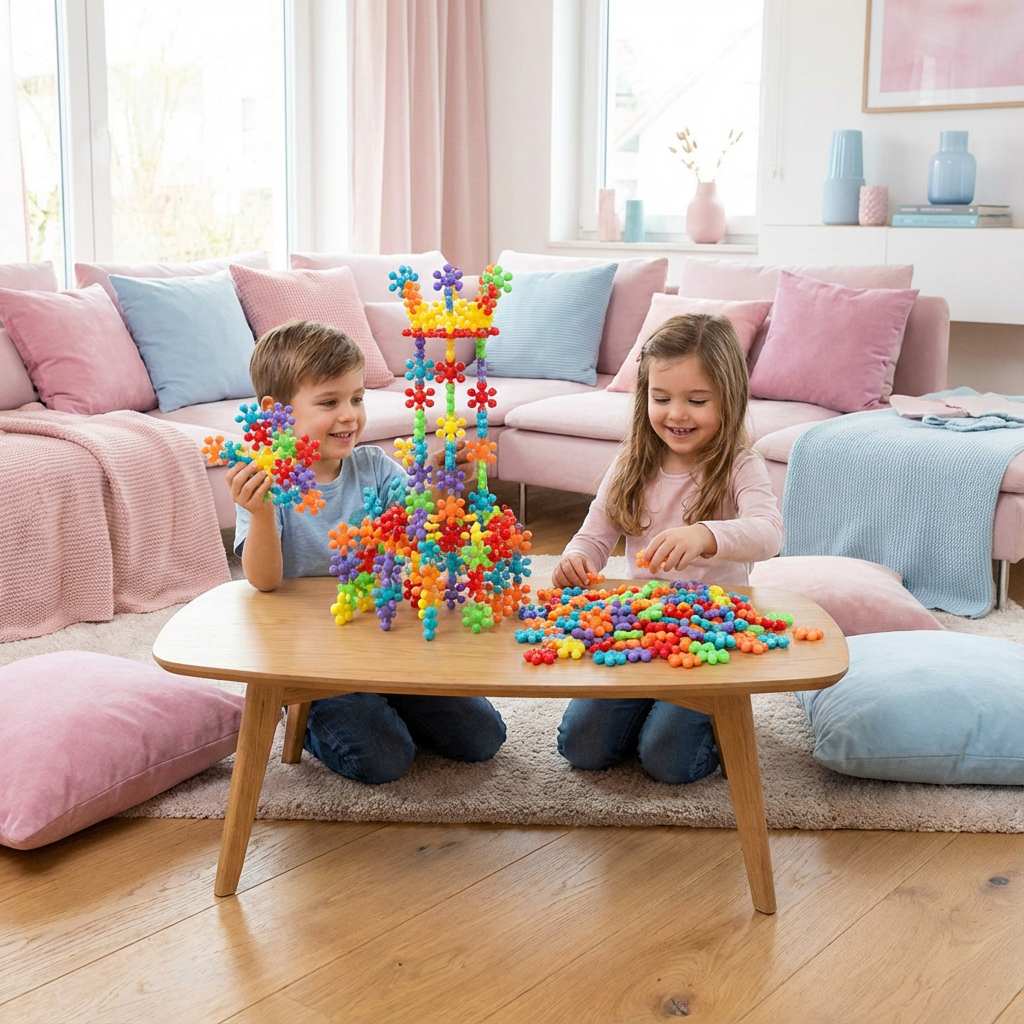 Snowflake Building Blocks for Creative Montessori Players