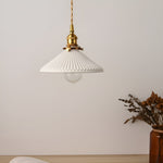 Vintage Keramik Glas Pendelleuchte – AmberZen Licht