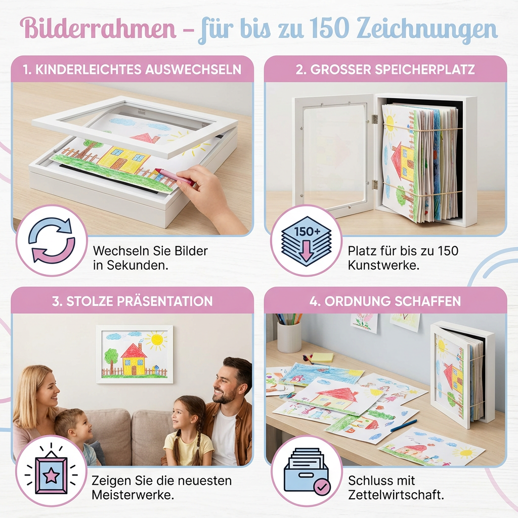 Frame for up to 150 artworks – picture holder