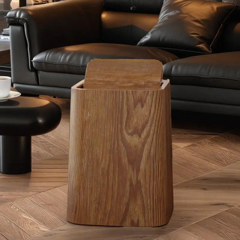 Eleganter Abfalleimer mit Marmoroptik und drehbarem Deckel
