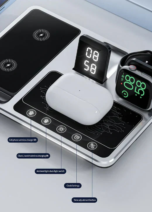 SmartCharge - 4-in-1 Drahtloses Ladegerät für iPhone, Apple Watch und AirPods