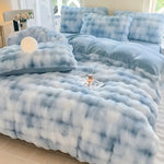 Cozy Plush Duvet Cover Set – Warm and Soft for Autumn & Winter | Reversible Design in Rabbit Fur & Milk Velour