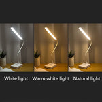 Moderne LED-Tischlampe mit Touch-Dimmer und Handyhalter