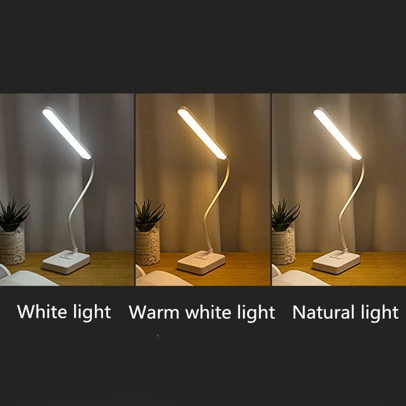 Moderne LED-Tischlampe mit Touch-Dimmer und Handyhalter