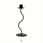 Elegant Wavy Iron Candlestick Holder for Your Home