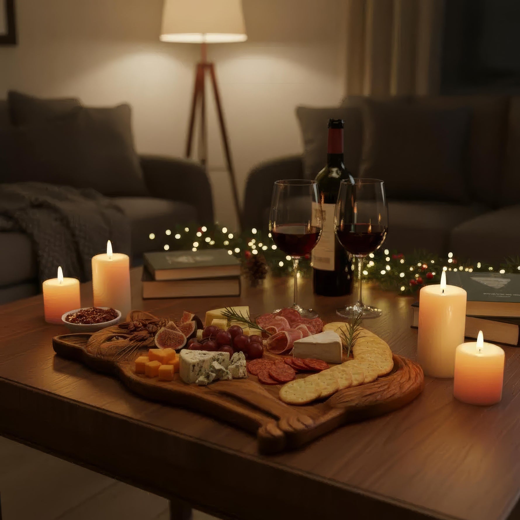 Katzenliebe auf dem Tisch – Elegantes Holzservierbrett
