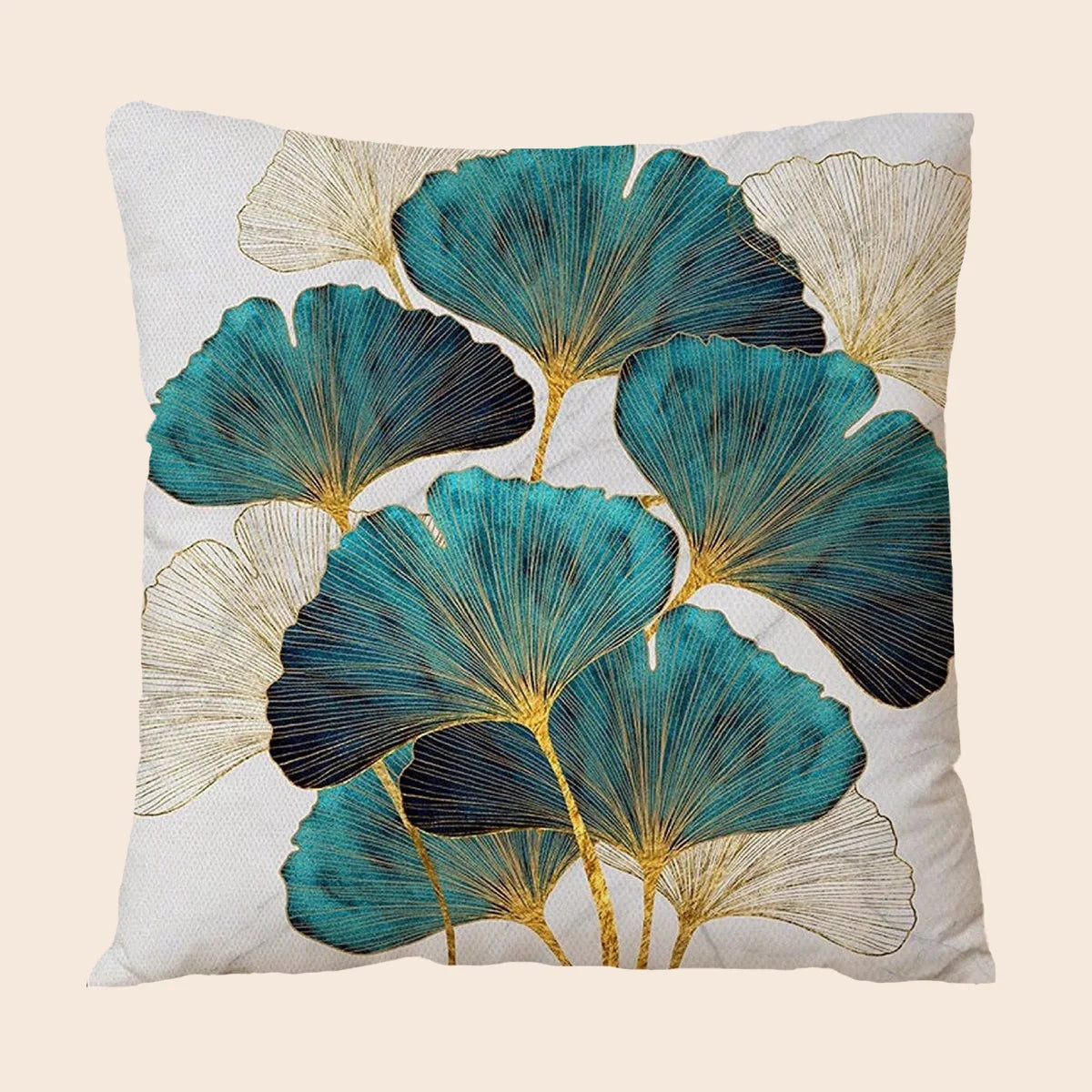 Naturlicher Charme | Kuscheliger Kissenbezug mit Pflanzenmotiv | 45×45 cm