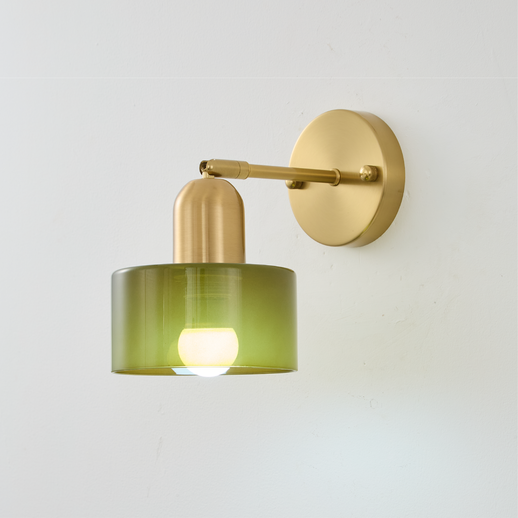 Colorful Glass Wall Lamp in Bauhaus Style