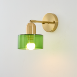 Colorful Glass Wall Lamp in Bauhaus Style