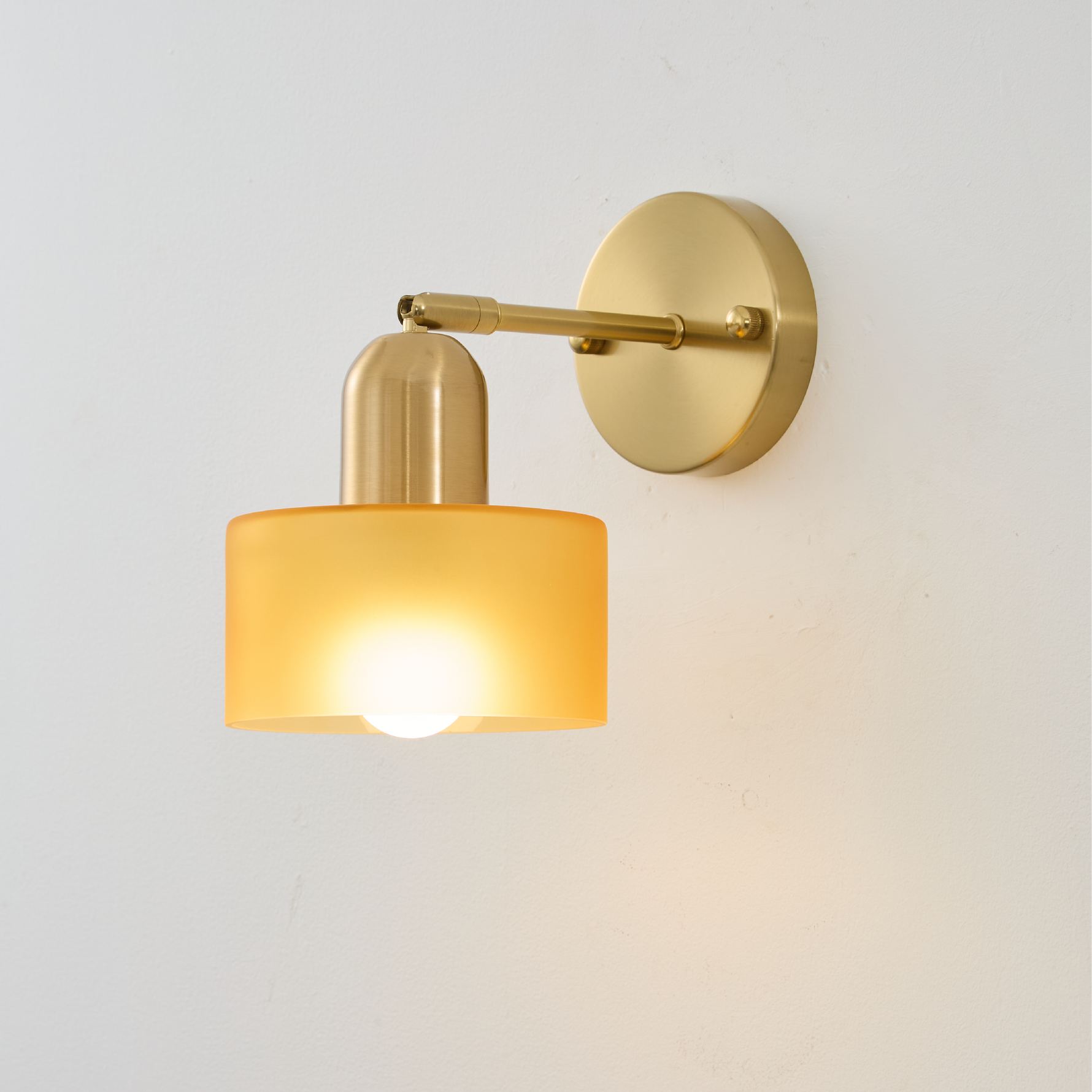 Colorful Glass Wall Lamp in Bauhaus Style