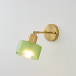 Colorful Glass Wall Lamp in Bauhaus Style