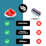 Wiederverwendbare Frischhaltebeutel - 100 Stück für frische Lebensmittel