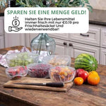 Wiederverwendbare Frischhaltebeutel - 100 Stück für frische Lebensmittel