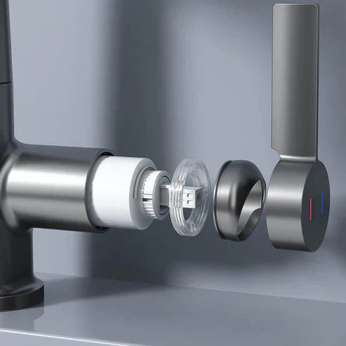 Flexibler Wasserhahn mit LED und 5 Strahlmodi für Küche & Bad