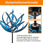 Elegant metal weather vane in lotus design for your garden