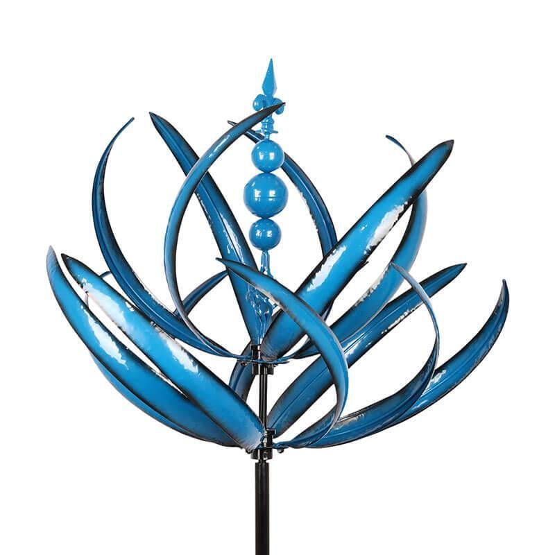 Elegant metal weather vane in lotus design for your garden