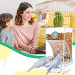 Automatic overflow protection for transparent bird feeders