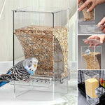 Automatic overflow protection for transparent bird feeders