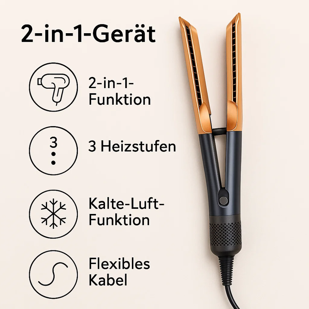 Volyra 2-in-1 Hair Styler: Effortless Drying and Straightening
