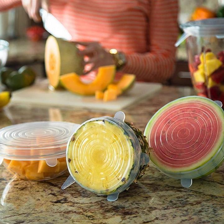 6-piece silicone lid set