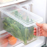 Practical freezer box with handle for food storage