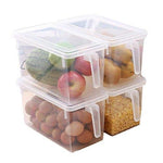Practical freezer box with handle for food storage