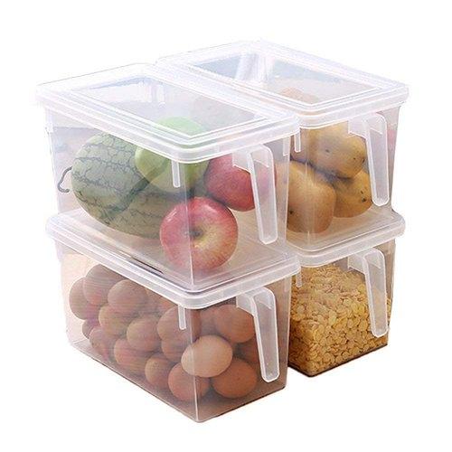 Practical freezer box with handle for food storage