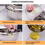 Edelstahl-Fritteuse mit Thermometer für perfekte Bratergebnisse