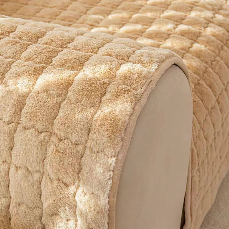 Rutschfeste Sofabezug aus weichem Plüsch mit Anti-Rutsch-Design