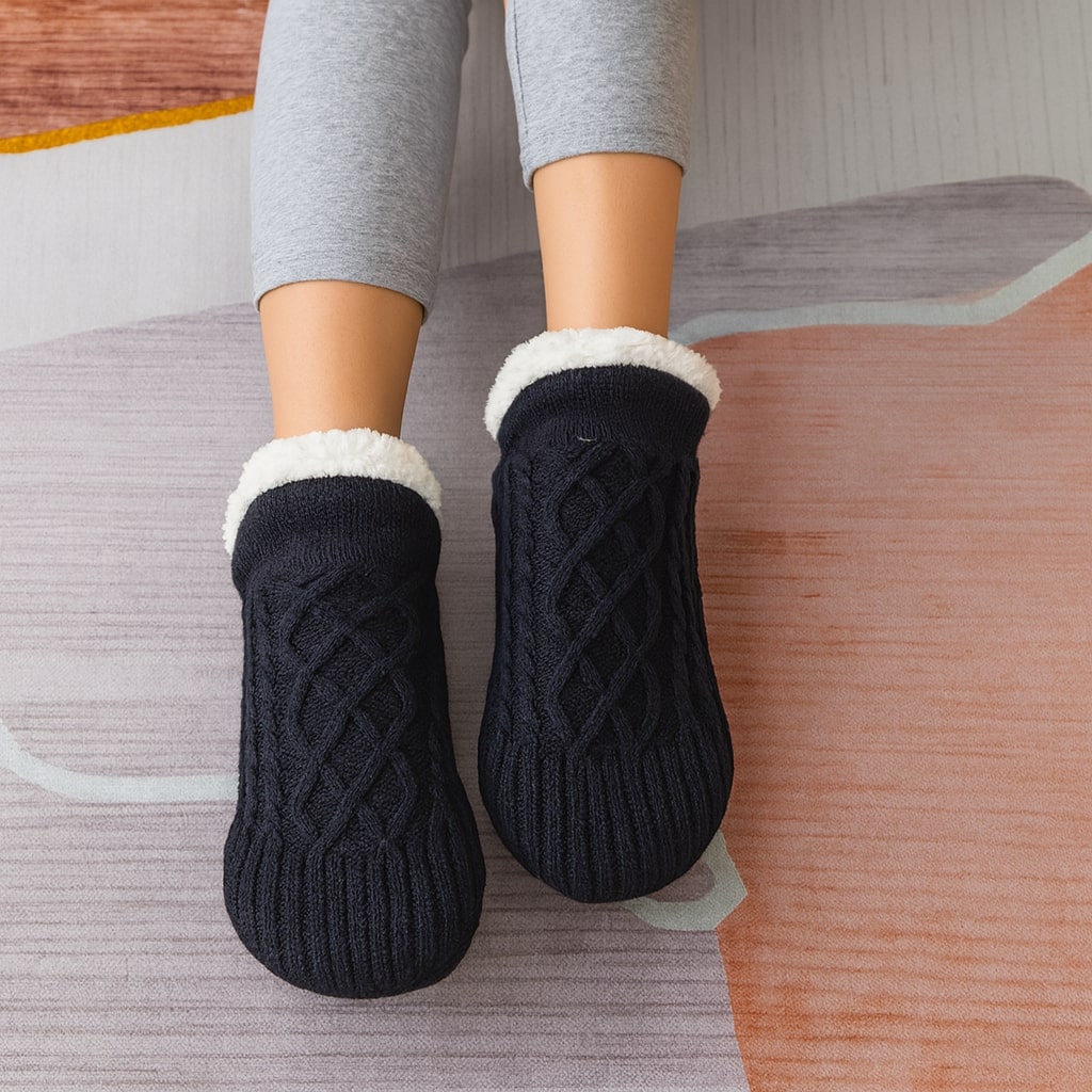 Gemütliche Fuzzy-Socken für warme Füße im Winter