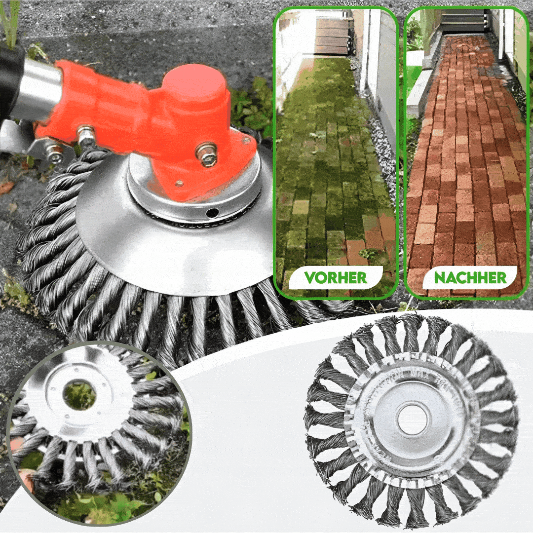 Effektiver Unkrauttrimmer mit Stahlbürste für Ihren Garten