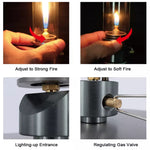Portable gas lamp with adjustable brightness