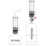 Portable gas lamp with adjustable brightness