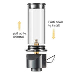 Portable gas lamp with adjustable brightness