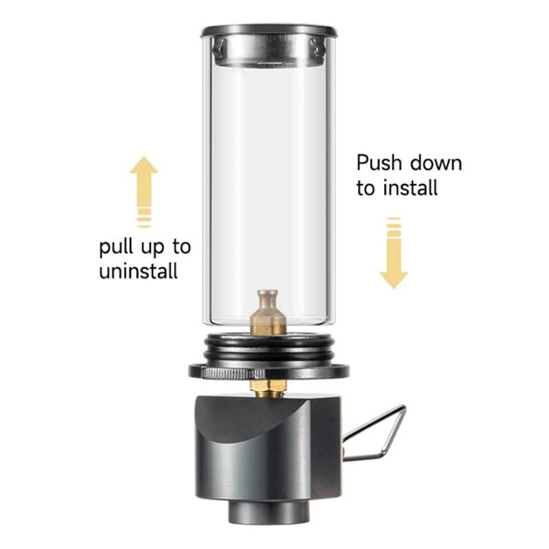 Portable gas lamp with adjustable brightness