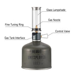 Portable gas lamp with adjustable brightness
