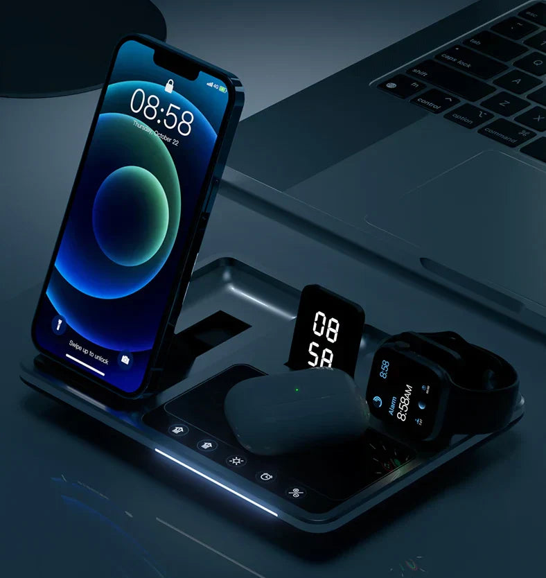 SmartCharge - 4-in-1 Drahtloses Ladegerät für iPhone, Apple Watch und AirPods