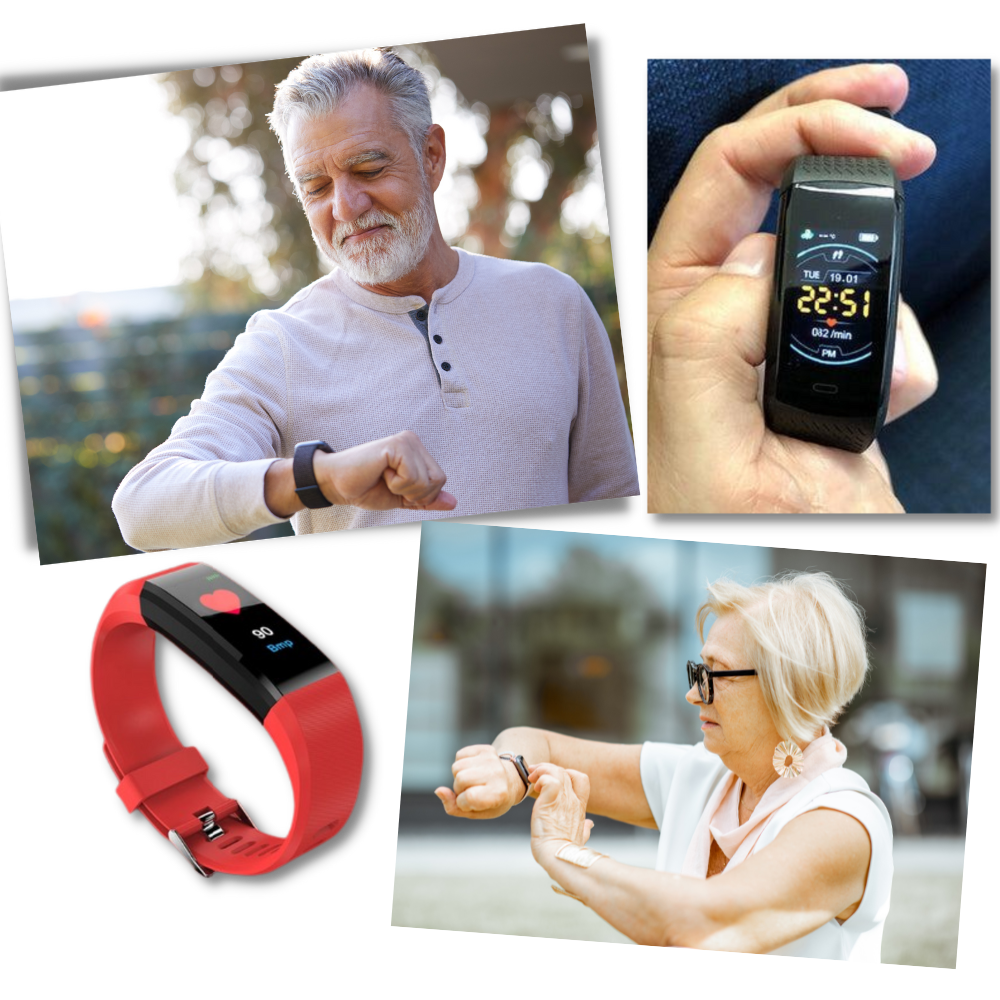 Senioren Smartwatch mit Herzfrequenz-Tracking und Wasserschutz