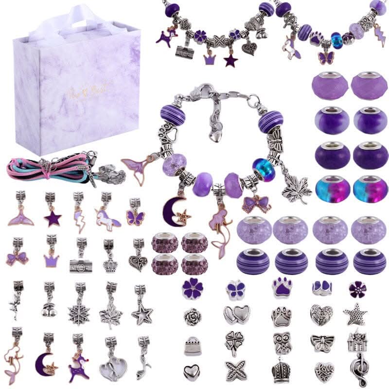 Jewelry Crafting Kit for Girls with Shiny Charms