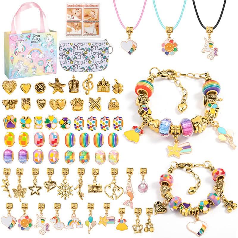 Jewelry Crafting Kit for Girls with Shiny Charms