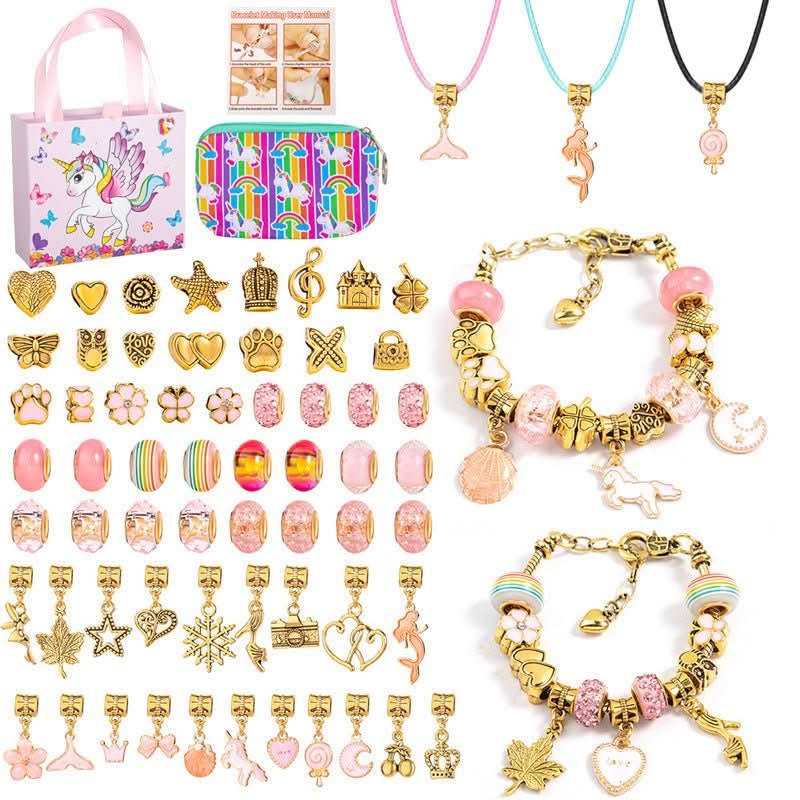 Jewelry Crafting Kit for Girls with Shiny Charms