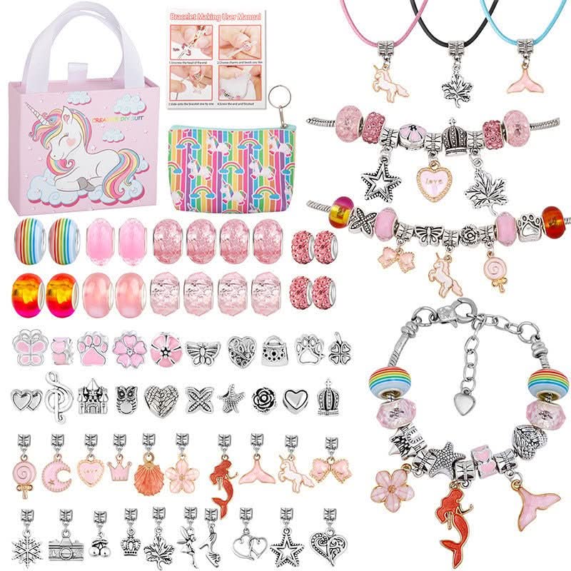 Jewelry Crafting Kit for Girls with Shiny Charms