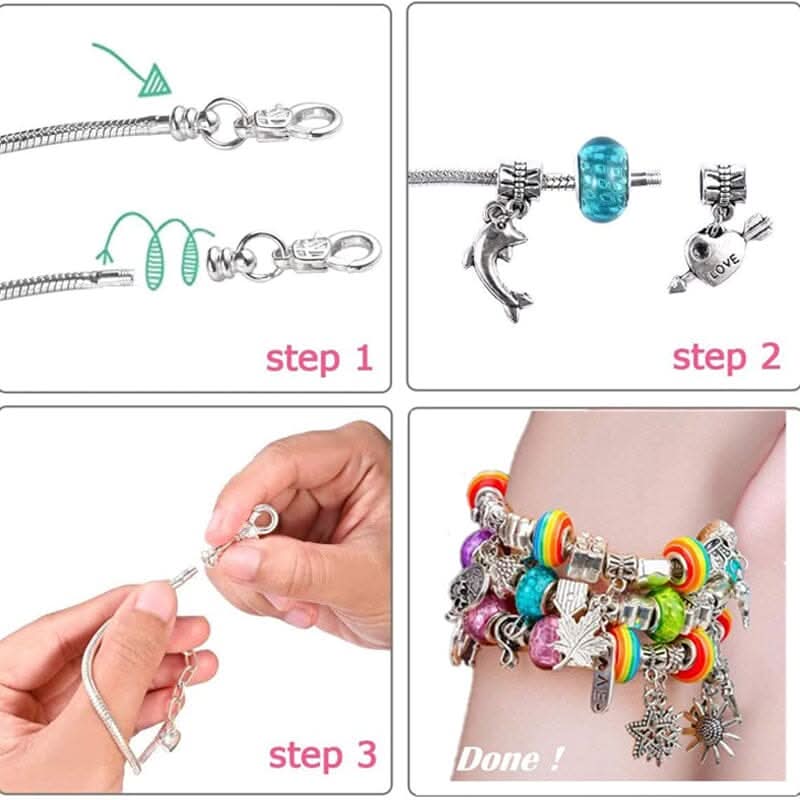 Jewelry Crafting Kit for Girls with Shiny Charms